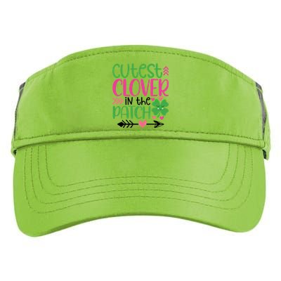 Cutest Clover In The Patch Four Leaf Clover Gift Adult Drive Performance Visor