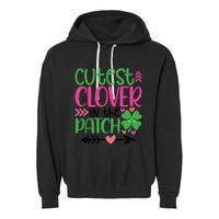 Cutest Clover In The Patch Four Leaf Clover Gift Garment-Dyed Fleece Hoodie