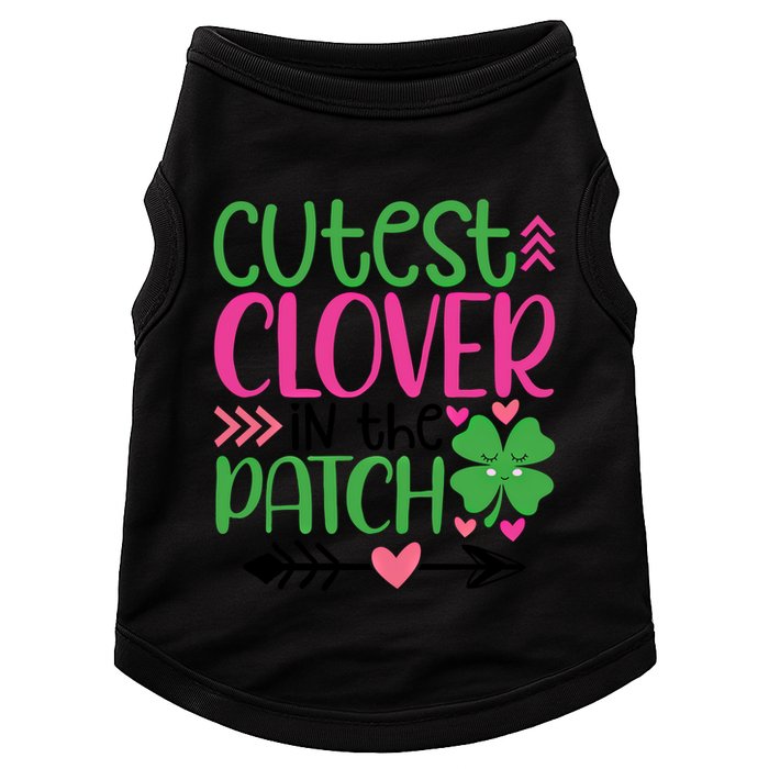 Cutest Clover In The Patch Four Leaf Clover Gift Doggie Tank