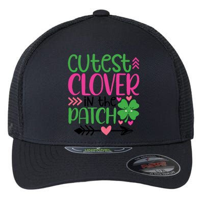 Cutest Clover In The Patch Four Leaf Clover Gift Flexfit Unipanel Trucker Cap