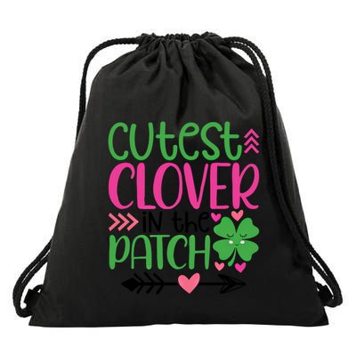 Cutest Clover In The Patch Four Leaf Clover Gift Drawstring Bag