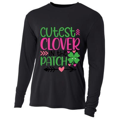 Cutest Clover In The Patch Four Leaf Clover Gift Cooling Performance Long Sleeve Crew