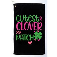 Cutest Clover In The Patch Four Leaf Clover Gift Golf Towel
