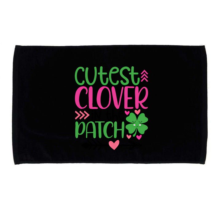 Cutest Clover In The Patch Four Leaf Clover Gift Microfiber Hand Towel
