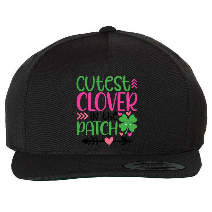 Cutest Clover In The Patch Four Leaf Clover Gift Wool Snapback Cap