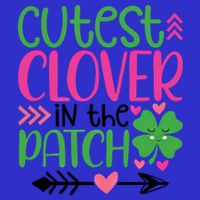 Cutest Clover In The Patch Four Leaf Clover Gift Button