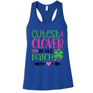 Cutest Clover In The Patch Four Leaf Clover Gift Women's Racerback Tank