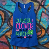 Cutest Clover In The Patch Four Leaf Clover Gift Womens Tank Top