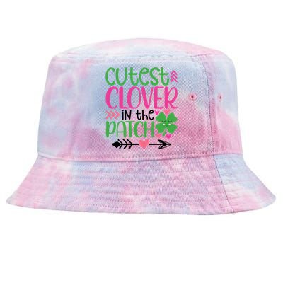 Cutest Clover In The Patch Four Leaf Clover Gift Tie-Dyed Bucket Hat