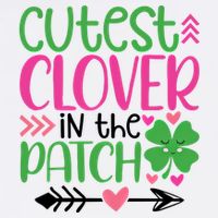 Cutest Clover In The Patch Four Leaf Clover Gift Garment-Dyed Sweatshirt