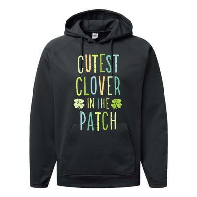 Cutest Clover In The Patch Graphic Gift Performance Fleece Hoodie