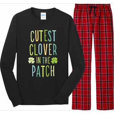 Cutest Clover In The Patch Graphic Gift Long Sleeve Pajama Set