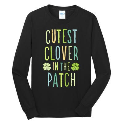 Cutest Clover In The Patch Graphic Gift Tall Long Sleeve T-Shirt