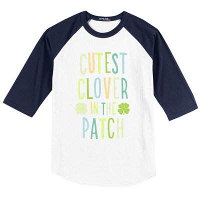 Cutest Clover In The Patch Graphic Gift Baseball Sleeve Shirt