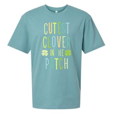 Cutest Clover In The Patch Graphic Gift Sueded Cloud Jersey T-Shirt