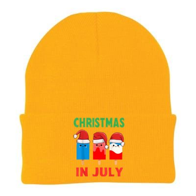 Cute Christmas In July Ice Pops In Santa Hat Knit Cap Winter Beanie