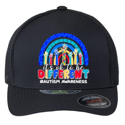 Cute Colorful It's Ok To Be Different #Autism Awareness Flexfit Unipanel Trucker Cap