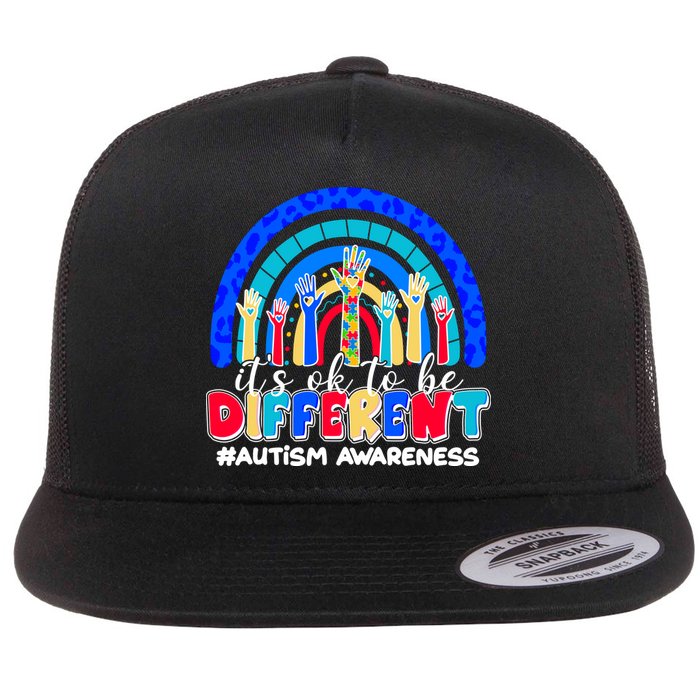 Cute Colorful It's Ok To Be Different #Autism Awareness Flatbill Hat