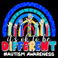 Cute Colorful It's Ok To Be Different #Autism Awareness Flatbill Hat