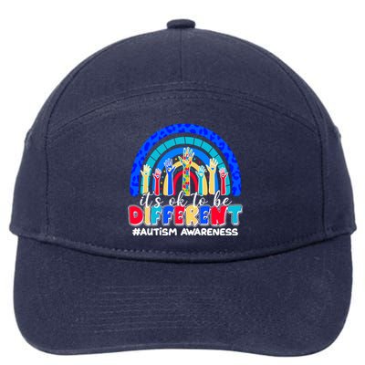 Cute Colorful It's Ok To Be Different #Autism Awareness 7-Panel Snapback Hat