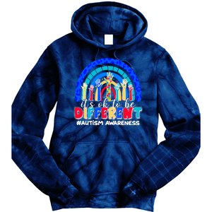 Cute Colorful It's Ok To Be Different #Autism Awareness Tie Dye Hoodie