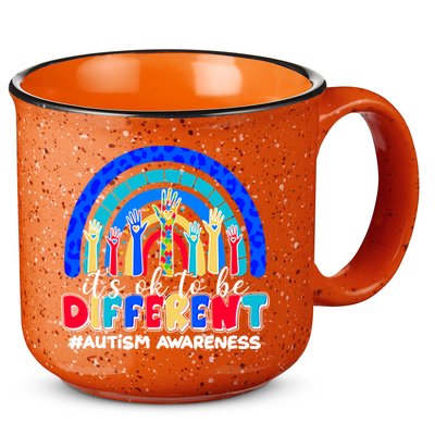 Cute Colorful It's Ok To Be Different #Autism Awareness 15oz Campfire Ceramic Mug