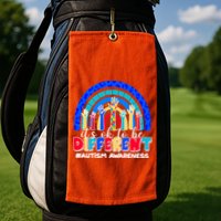 Cute Colorful It's Ok To Be Different #Autism Awareness Golf Towel