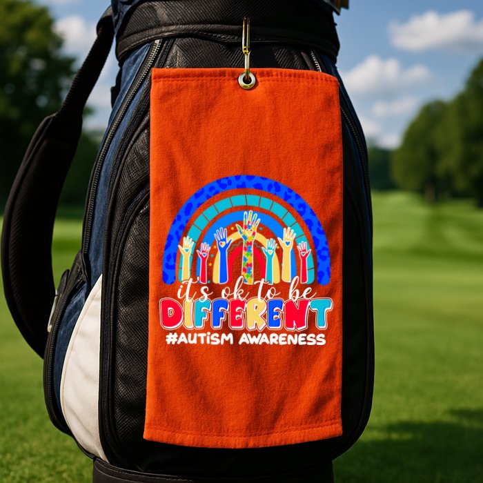 Cute Colorful It's Ok To Be Different #Autism Awareness Golf Towel