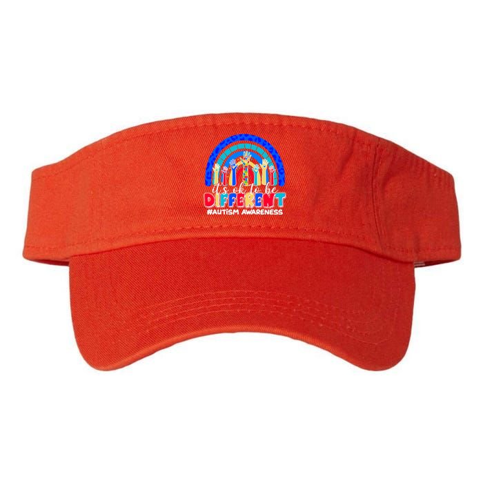 Cute Colorful It's Ok To Be Different #Autism Awareness Valucap Bio-Washed Visor