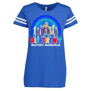 Cute Colorful It's Ok To Be Different #Autism Awareness Enza Ladies Jersey Football T-Shirt