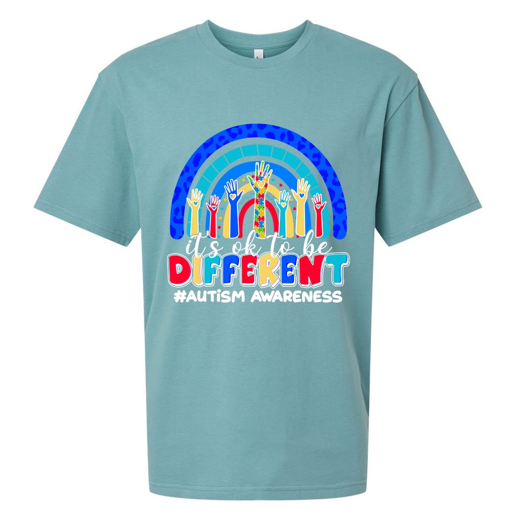 Cute Colorful It's Ok To Be Different #Autism Awareness Sueded Cloud Jersey T-Shirt
