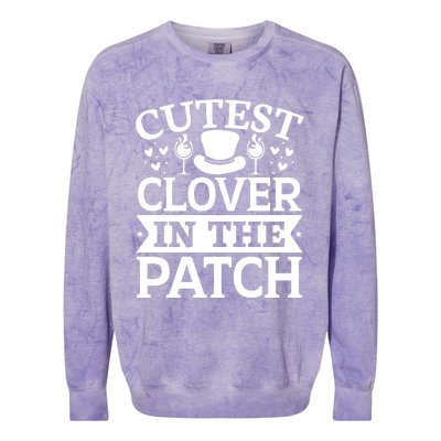 Cutest Clover In The Patch Gift Colorblast Crewneck Sweatshirt