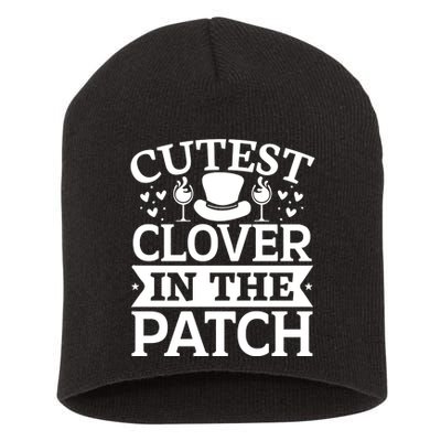 Cutest Clover In The Patch Gift Short Acrylic Beanie