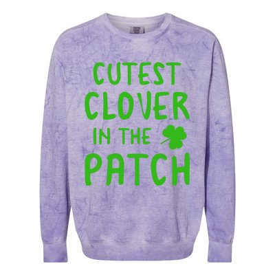 Cutest Clover In The Patch Gift Colorblast Crewneck Sweatshirt