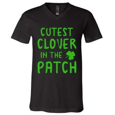 Cutest Clover In The Patch Gift V-Neck T-Shirt