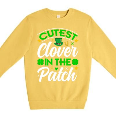 Cutest Clover In The Patch Gift Premium Crewneck Sweatshirt