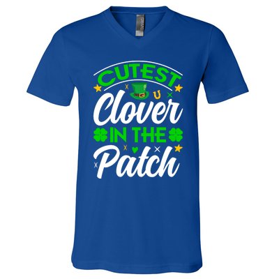 Cutest Clover In The Patch Gift V-Neck T-Shirt