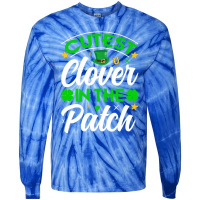 Cutest Clover In The Patch Gift Tie-Dye Long Sleeve Shirt