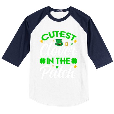 Cutest Clover In The Patch Gift Baseball Sleeve Shirt