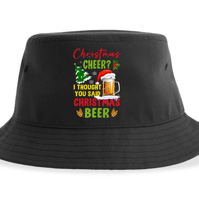 Christmas Cheer I Thought You Said Beer Weihnachten Bier Sustainable Bucket Hat