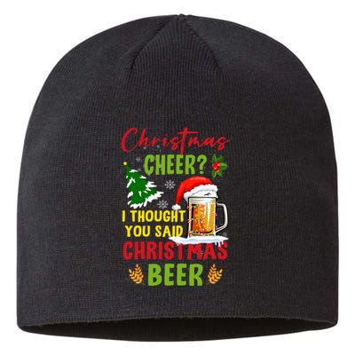 Christmas Cheer I Thought You Said Beer Weihnachten Bier Sustainable Beanie