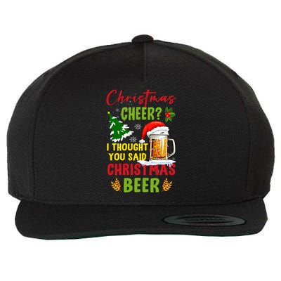 Christmas Cheer I Thought You Said Beer Weihnachten Bier Wool Snapback Cap