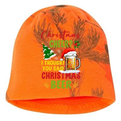 Christmas Cheer I Thought You Said Beer Weihnachten Bier Kati - Camo Knit Beanie