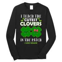 Cutest Clovers In Patch St PatrickS Day 2nd Grade Teacher Funny Gift Long Sleeve Shirt