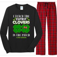 Cutest Clovers In Patch St PatrickS Day 2nd Grade Teacher Funny Gift Long Sleeve Pajama Set