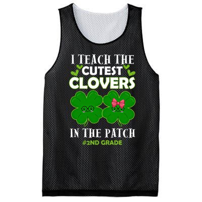 Cutest Clovers In Patch St PatrickS Day 2nd Grade Teacher Funny Gift Mesh Reversible Basketball Jersey Tank