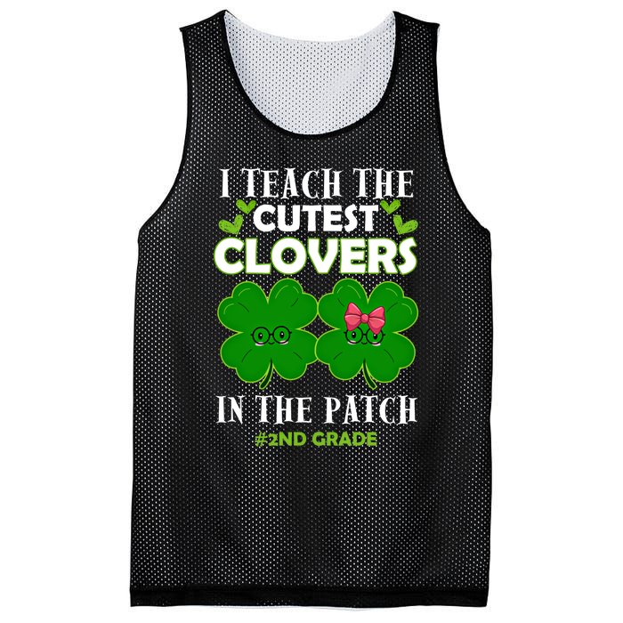 Cutest Clovers In Patch St PatrickS Day 2nd Grade Teacher Funny Gift Mesh Reversible Basketball Jersey Tank