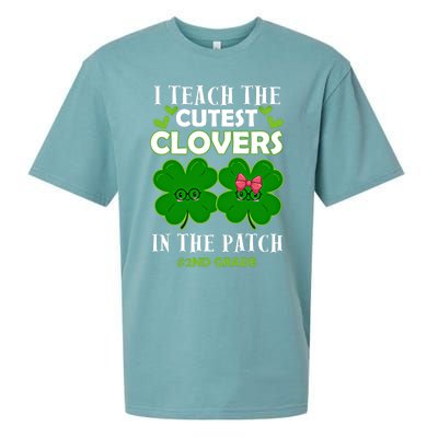 Cutest Clovers In Patch St PatrickS Day 2nd Grade Teacher Funny Gift Sueded Cloud Jersey T-Shirt