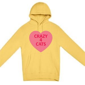 Cat Candy I Love Heart ValentineS Day Premium Pullover Hoodie