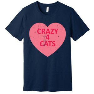 Cat Candy I Love Heart ValentineS Day Premium T-Shirt